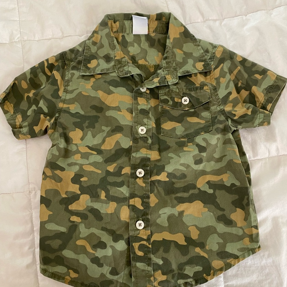 Kids Camouflage Button-Up Shirt